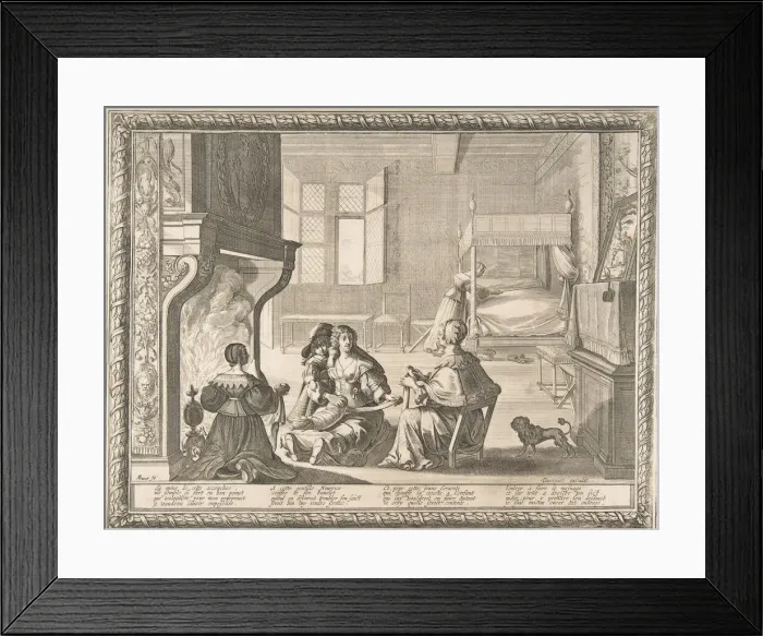 Framed Print : Visit of the Nursemaid, 1633. Creator: Abraham Bosse Framed Print : Visit of the Nursemaid, 1633. Creator: Abraham Bosse