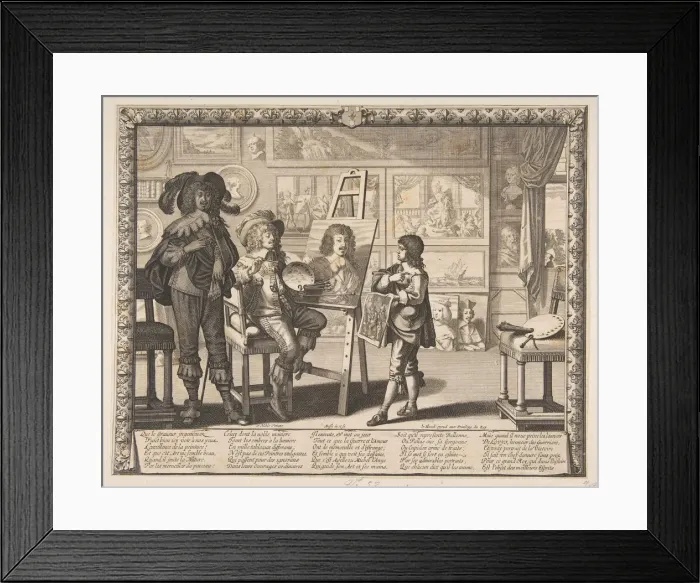 Framed Print : The Painter, ca. 1642. Creator: Abraham Bosse