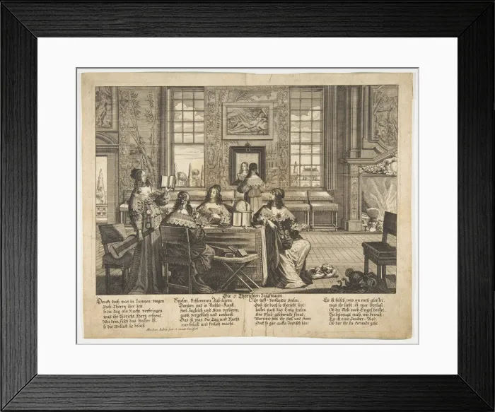 Framed Print : The Foolish Virgins Conversing, mid to late 17th century. Creator: Abraham Aubry Framed Print : The Foolish Virgins Conversing, mid to late 17th century. Creator: Abraham Aubry