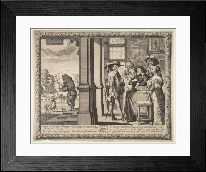 Framed Print : The Prodigal Son Leaves Home, ca. 1636. Creator: Abraham Bosse Framed Print : The Prodigal Son Leaves Home, ca. 1636. Creator: Abraham Bosse