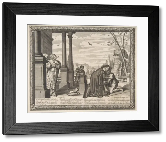 Framed Print : Return of the Prodigal Son, ca. 1636. Creator: Abraham Bosse Framed Print : Return of the Prodigal Son, ca. 1636. Creator: Abraham Bosse