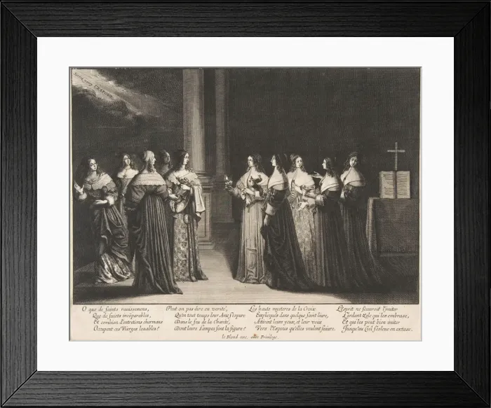 Framed Print : The Wise Virgins Refuse Oil to the Foolish Virgins, ca. 1635. Creator: Abraham Bosse Framed Print : The Wise Virgins Refuse Oil to the Foolish Virgins, ca. 1635. Creator: Abraham Bosse
