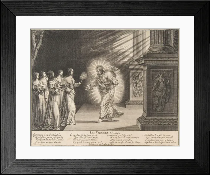 Framed Print : The Wise Virgins before Christ, ca. 1635. Creator: Abraham Bosse Framed Print : The Wise Virgins before Christ, ca. 1635. Creator: Abraham Bosse