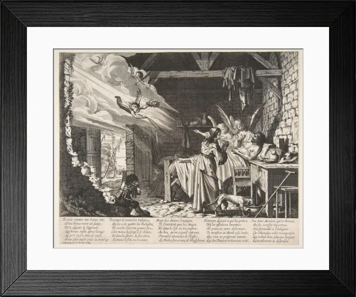 Framed Print : The Death of Lazarus, 1620-76. Creator: Abraham Bosse Framed Print : The Death of Lazarus, 1620-76. Creator: Abraham Bosse
