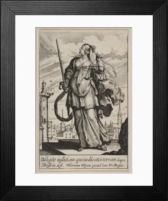 Framed Print : Justice, 1636. Creator: Abraham Bosse Framed Print : Justice, 1636. Creator: Abraham Bosse