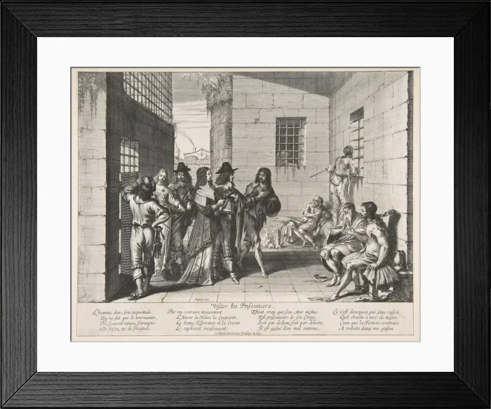 Framed Print : Visiting Prisoners, 1635. Creator: Abraham Bosse Framed Print : Visiting Prisoners, 1635. Creator: Abraham Bosse