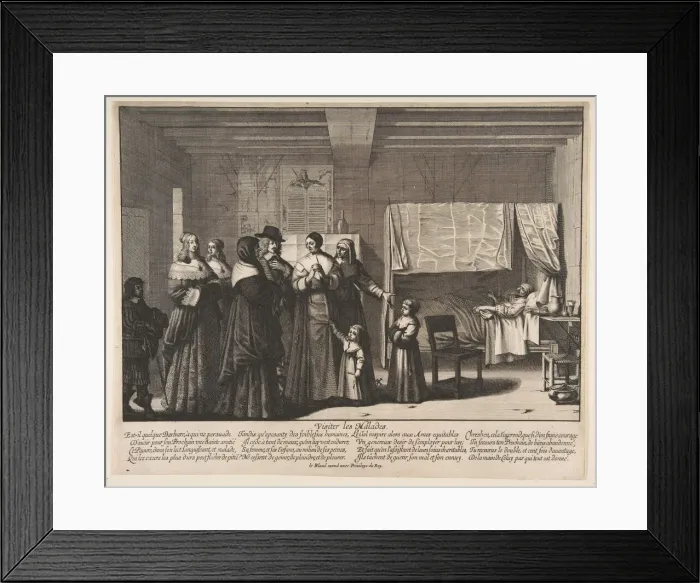 Framed Print : Visiting the Sick. Creator: Abraham Bosse Framed Print : Visiting the Sick. Creator: Abraham Bosse