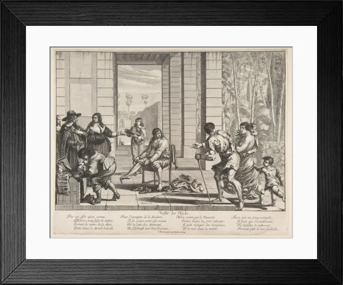 Framed Print : Clothing Beggars, 1635. Creator: Abraham Bosse Framed Print : Clothing Beggars, 1635. Creator: Abraham Bosse