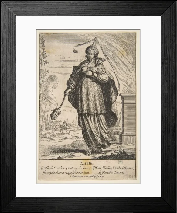 Framed Print : Asia, mid to late 17th century. Creator: Abraham Bosse Framed Print : Asia, mid to late 17th century. Creator: Abraham Bosse