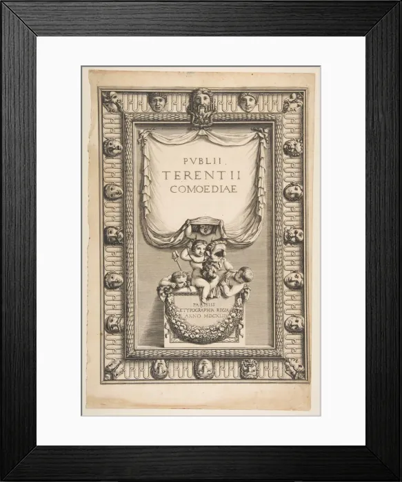 Framed Print : Title Page: Comedies of Terence (Publii Terentii Comoediae), 1642. Creator: Abraham Bosse Framed Print : Title Page: Comedies of Terence (Publii Terentii Comoediae), 1642. Creator: Abraham Bosse