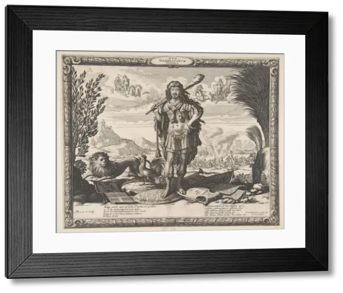 Framed Print : Declaration of War on Spain by Louis XIII: The King as Hercules, ca. 1635 Framed Print : Declaration of War on Spain by Louis XIII: The King as Hercules, ca. 1635