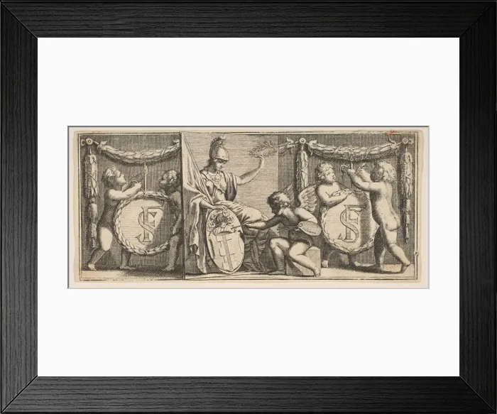 Framed Print : Minerva and the Arms of Francois Sublet de Noyers Painted by the Geniu Framed Print : Minerva and the Arms of Francois Sublet de Noyers Painted by the Geniu