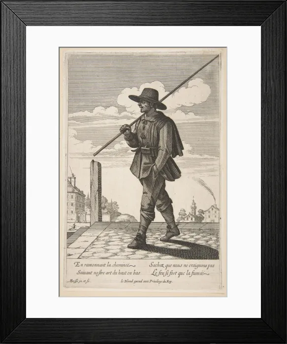 Framed Print : The Chimney Sweep, mid to late 17th century. Creator: Abraham Bosse Framed Print : The Chimney Sweep, mid to late 17th century. Creator: Abraham Bosse