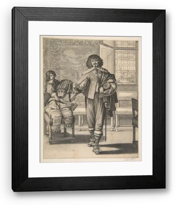 Framed Print : Courtier Following Edict Against Superfluity in Dress (Le Courtisan suivant le Framed Print : Courtier Following Edict Against Superfluity in Dress (Le Courtisan suivant le