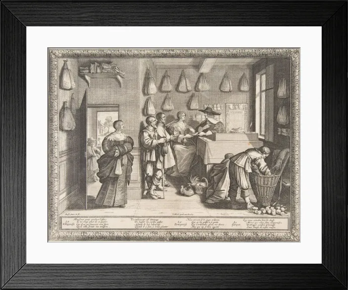 Framed Print : Employment Bureau, ca. 1633. Creator: Abraham Bosse Framed Print : Employment Bureau, ca. 1633. Creator: Abraham Bosse