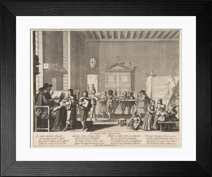 Framed Print : The School Master, ca. 1635-38. Creator: Abraham Bosse