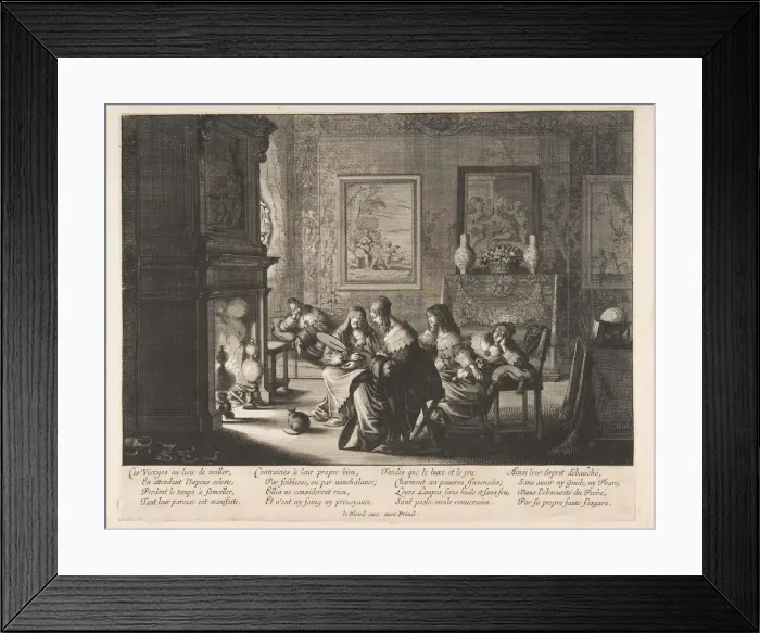 Framed Print : Foolish Virgins Sleeping, ca. 1635. Creator: Abraham Bosse Framed Print : Foolish Virgins Sleeping, ca. 1635. Creator: Abraham Bosse