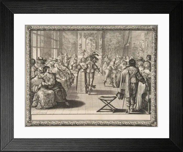 Framed Print : The Ball, ca. 1634. Creator: Abraham Bosse Framed Print : The Ball, ca. 1634. Creator: Abraham Bosse