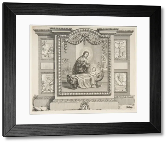 Framed Print : The Nativity with Scenes of The Annunciation, The Adoration of the Shepherds, The Cruci Framed Print : The Nativity with Scenes of The Annunciation, The Adoration of the Shepherds, The Cruci