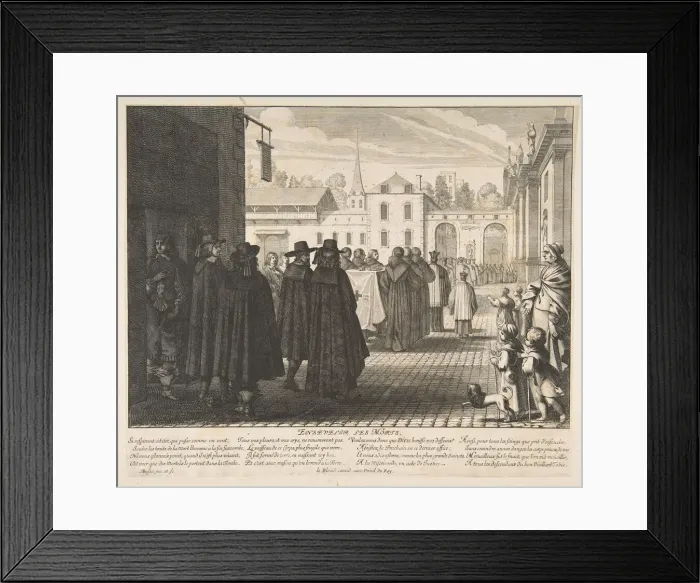 Framed Print : Burying the Dead (Enseveliir les morts). Creator: Abraham Bosse Framed Print : Burying the Dead (Enseveliir les morts). Creator: Abraham Bosse