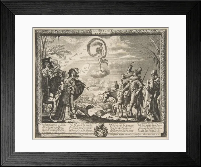 Framed Print : Fortune Favoring France (La Fortune de la France), ca. 1635-37. Creator: Abraham Bosse Framed Print : Fortune Favoring France (La Fortune de la France), ca. 1635-37. Creator: Abraham Bosse