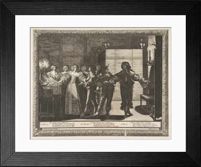 Framed Print : The Bride Taken Home (La Mariee reconduite chez elle), 1633. Creator: Abraham Bosse Framed Print : The Bride Taken Home (La Mariee reconduite chez elle), 1633. Creator: Abraham Bosse