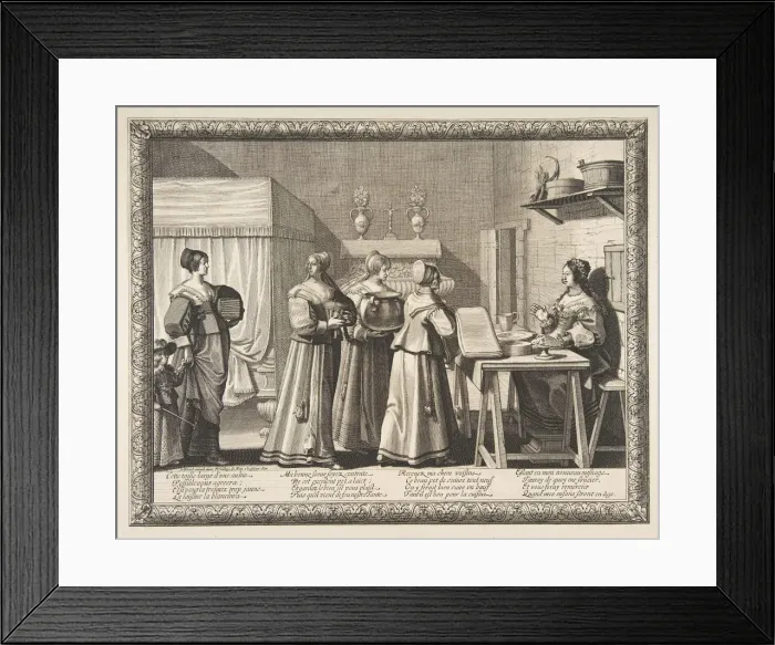 Framed Print : Presents Offered to the Bride (Les Presents offerts ala Mariee), ca. 1633 Framed Print : Presents Offered to the Bride (Les Presents offerts ala Mariee), ca. 1633