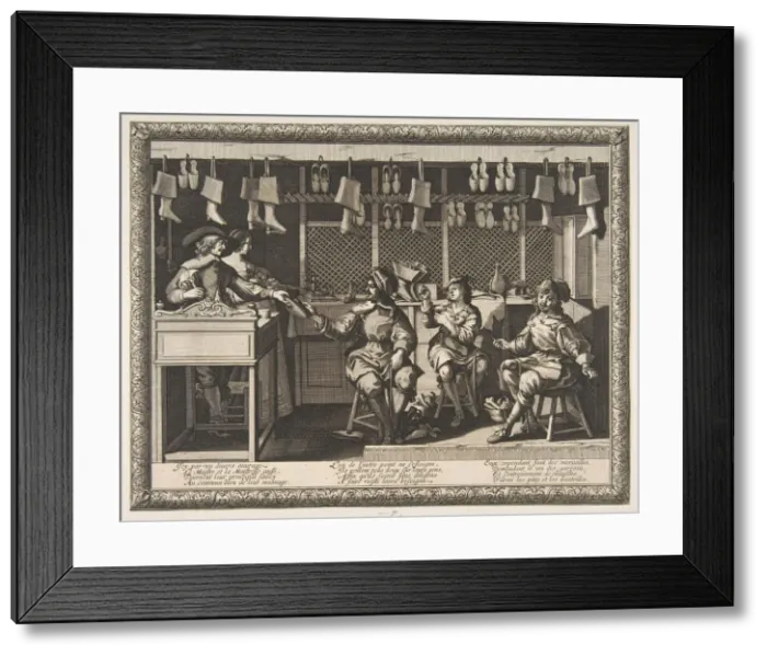 Framed Print : The Cobbler (Le Savetier), ca. 1632-33. Creator: Abraham Bosse Framed Print : The Cobbler (Le Savetier), ca. 1632-33. Creator: Abraham Bosse
