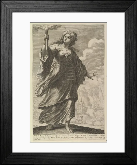 Framed Print : Une Dame de Chypre, 1647. Creator: Abraham Bosse Framed Print : Une Dame de Chypre, 1647. Creator: Abraham Bosse