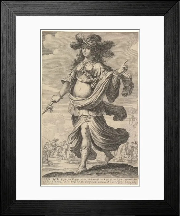Framed Print : Zenobia, an illustration from Pierre Le Moynes La Gallerie des femmes fortes, ca. 1647 Framed Print : Zenobia, an illustration from Pierre Le Moynes La Gallerie des femmes fortes, ca. 1647