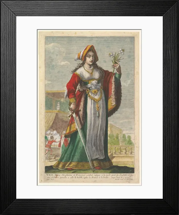 Framed Print : French Judith, an illustration from Pierre Le Moynes La Gallerie des femmes fortes Framed Print : French Judith, an illustration from Pierre Le Moynes La Gallerie des femmes fortes