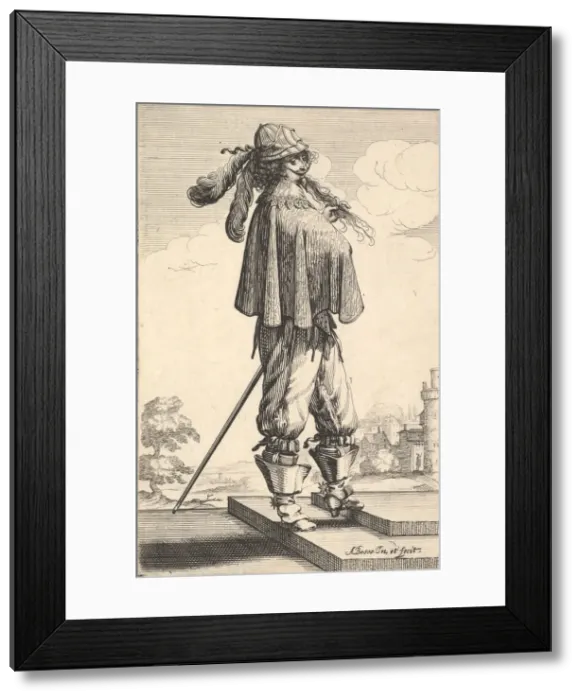 Framed Print : A gentleman wearing a short coat, a helmet, and boots with spurs Framed Print : A gentleman wearing a short coat, a helmet, and boots with spurs