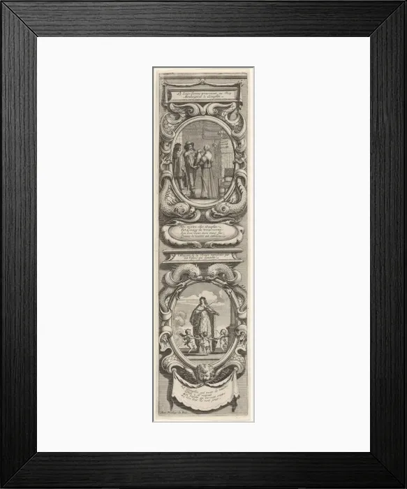 Framed Print : Allegories in Honor of the Birth of the Dauphin, ca. 1638. Creator: Abraham Bosse Framed Print : Allegories in Honor of the Birth of the Dauphin, ca. 1638. Creator: Abraham Bosse