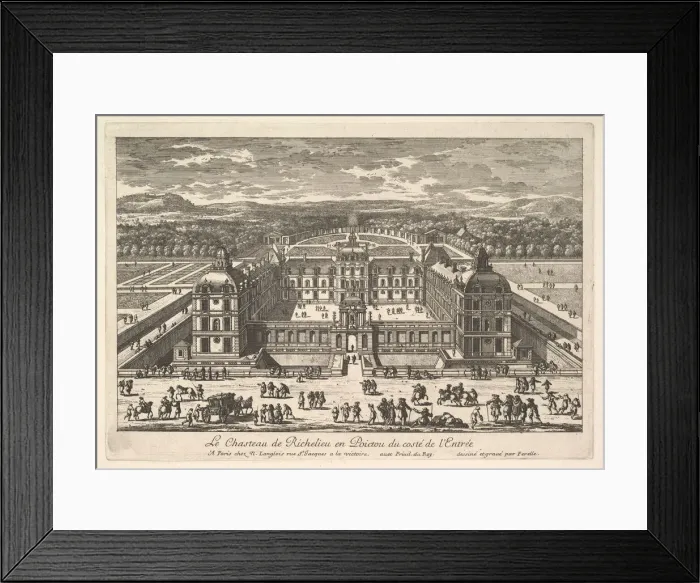 Framed Print : Le Chateau de Richelieu en Poictou du Cotede l Entree, 17th century Framed Print : Le Chateau de Richelieu en Poictou du Cotede l Entree, 17th century