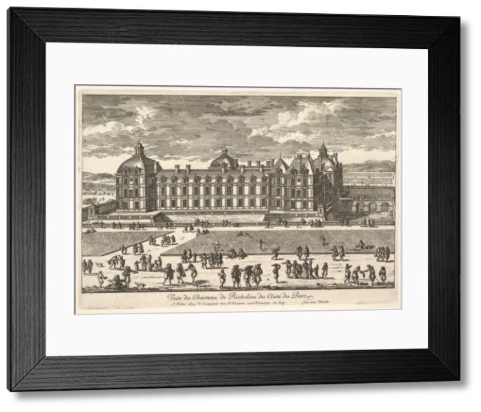Framed Print : Veüe du Chateau de Richelieu du Cotedu Parc, 17th century Framed Print : Veüe du Chateau de Richelieu du Cotedu Parc, 17th century