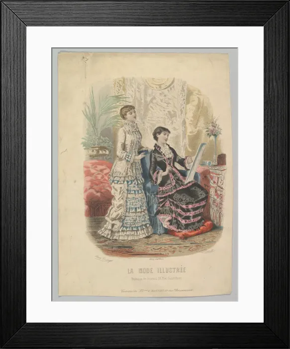 Framed Print : Toilettes de Mme. L. Massieu, from La Mode Illustree, 1881 Framed Print : Toilettes de Mme. L. Massieu, from La Mode Illustree, 1881