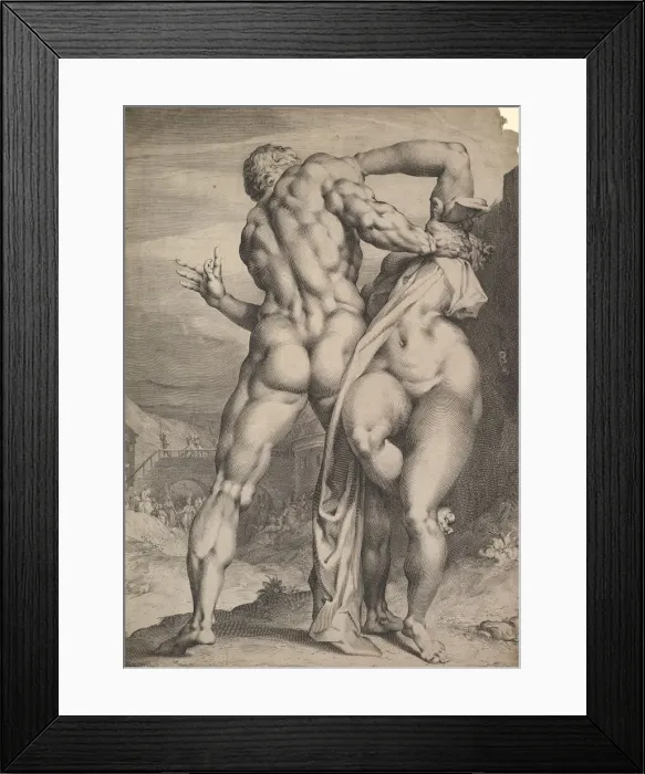 Framed Print : The Rape of the Sabine Women, ca. 1627. Creator: Jan Muller Framed Print : The Rape of the Sabine Women, ca. 1627. Creator: Jan Muller