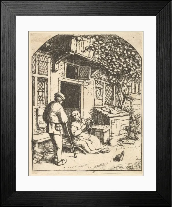 Framed Print : The Winder, 1610-85. Creator: Adriaen van Ostade Framed Print : The Winder, 1610-85. Creator: Adriaen van Ostade