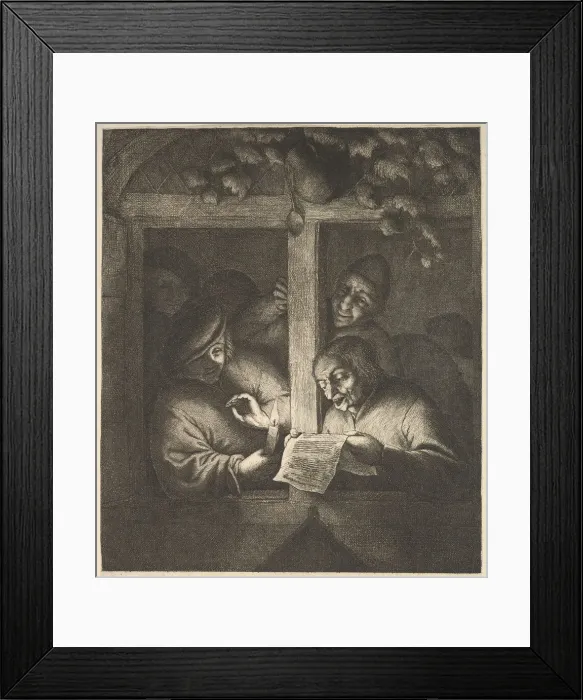 Framed Print : Singers at the Window, 1610-85. Creator: Adriaen van Ostade Framed Print : Singers at the Window, 1610-85. Creator: Adriaen van Ostade