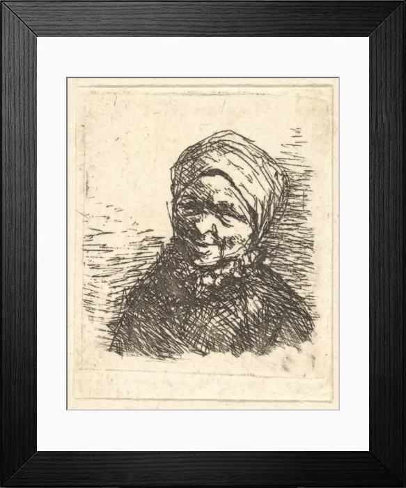 Framed Print : Peasant Woman, 1610-85. Creator: Adriaen van Ostade Framed Print : Peasant Woman, 1610-85. Creator: Adriaen van Ostade