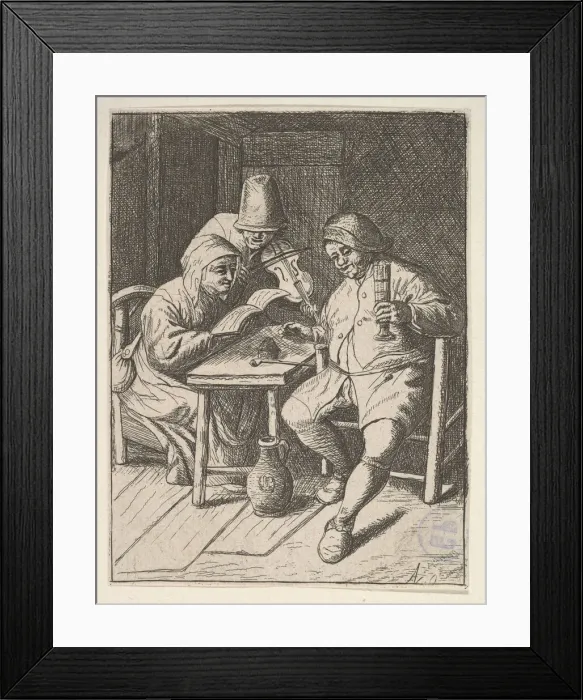 Framed Print : Singing Couples and Violin, 1610-85. Creator: Unknown Framed Print : Singing Couples and Violin, 1610-85. Creator: Unknown
