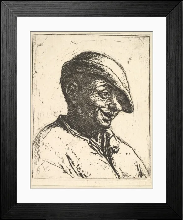 Framed Print : Laughing Peasant, 1610-85. Creator: Adriaen van Ostade Framed Print : Laughing Peasant, 1610-85. Creator: Adriaen van Ostade