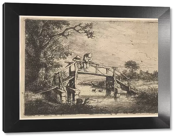 Two Anglers on a Bridge, 1647. Creator: Adriaen van Ostade