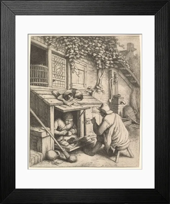 Framed Print : The Shoemaker, 1610-85. Creator: Adriaen van Ostade Framed Print : The Shoemaker, 1610-85. Creator: Adriaen van Ostade