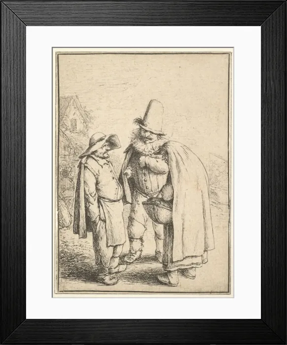 Framed Print : Grotesque Figures, 1610-85. Creator: Adriaen van Ostade Framed Print : Grotesque Figures, 1610-85. Creator: Adriaen van Ostade