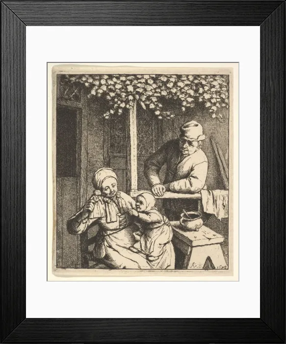 Framed Print : The Doll, 1610-85. Creator: Adriaen van Ostade Framed Print : The Doll, 1610-85. Creator: Adriaen van Ostade