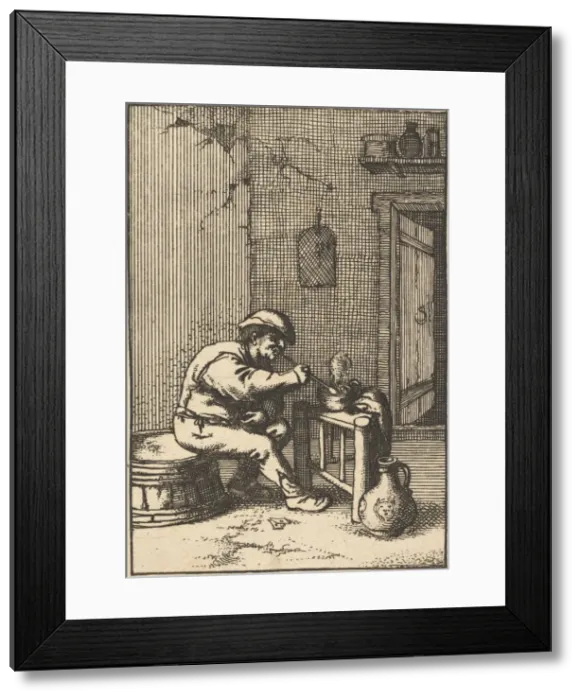 Framed Print : Smoker (copy), 1610-85. Creator: Unknown Framed Print : Smoker (copy), 1610-85. Creator: Unknown
