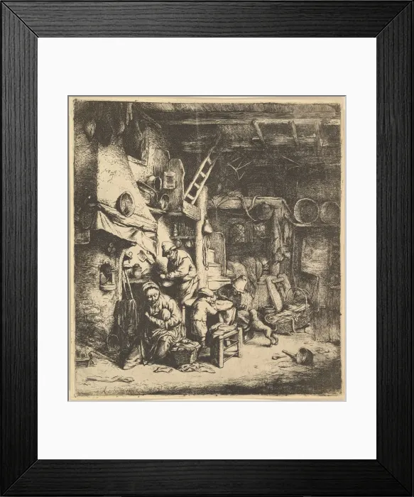 Framed Print : The Family (reverse copy), 1610-85. Creator: Unknown Framed Print : The Family (reverse copy), 1610-85. Creator: Unknown