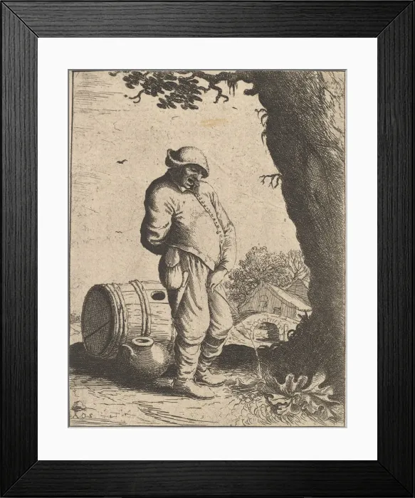 Framed Print : The Pissing Man, 1610-85. Creator: Adriaen van Ostade Framed Print : The Pissing Man, 1610-85. Creator: Adriaen van Ostade