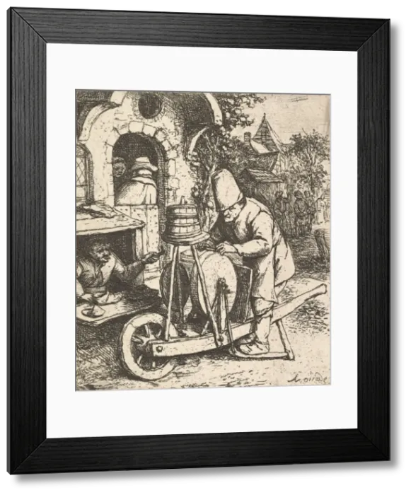 Framed Print : The Knifegrinder, 1610-85. Creator: Adriaen van Ostade Framed Print : The Knifegrinder, 1610-85. Creator: Adriaen van Ostade
